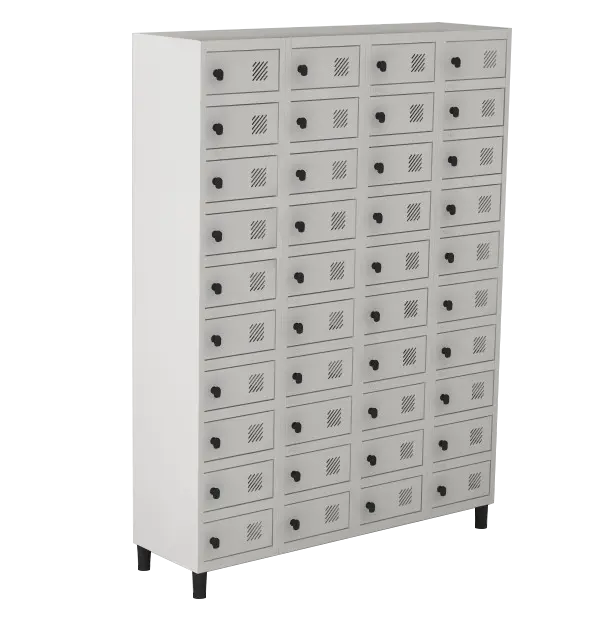 Armário Locker de Aço Euro Caixa Postal 4 Módulo(s) 40 Porta(s) com Pitão com Tranca Tripla