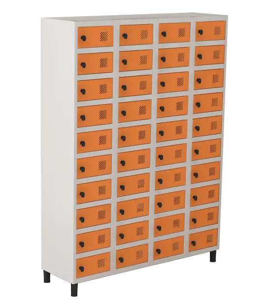 Armário Locker de Aço Euro Caixa Postal 4 Módulo(s) 40 Porta(s) com Pitão com Tranca Tripla