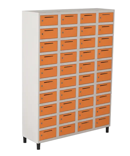 Armário Locker de Aço Euro Caixa Postal 4 Módulo(s) 40 Porta(s) com Fechadura com Tranca Tripla