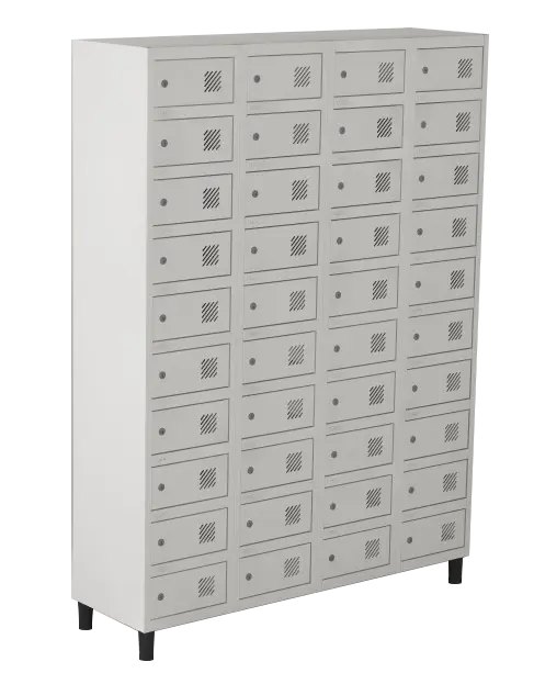 Armário Locker de Aço Euro Caixa Postal 4 Módulo(s) 40 Porta(s) com Fechadura com Tranca Tripla