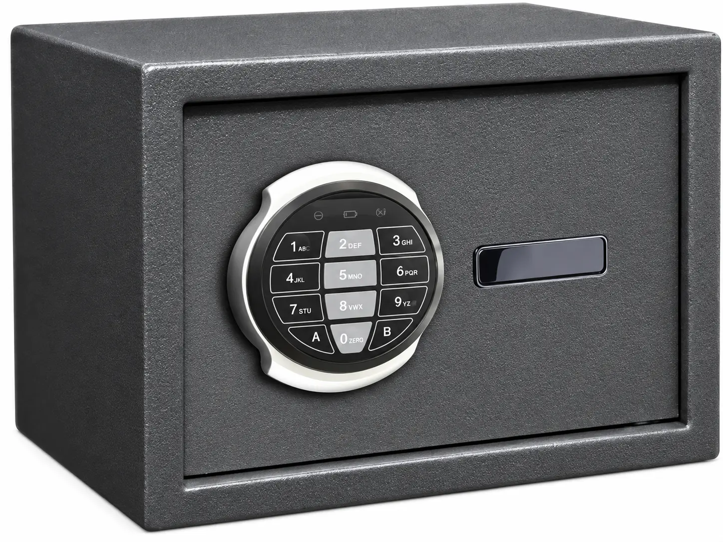 Cofre eletrônico Safewell 25 EK fechado, com teclado digital