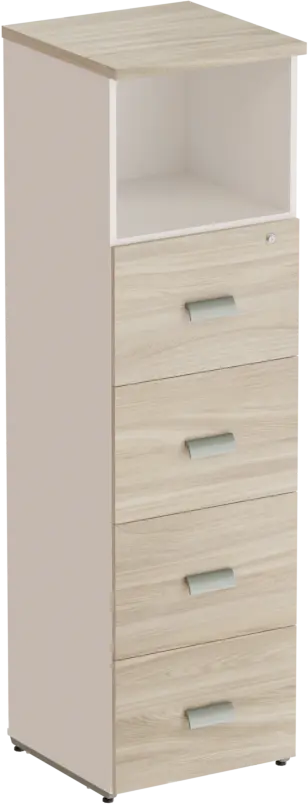 Arquivo 4 Gavetas Pasta + Nicho 160 x 46 x 46 cm