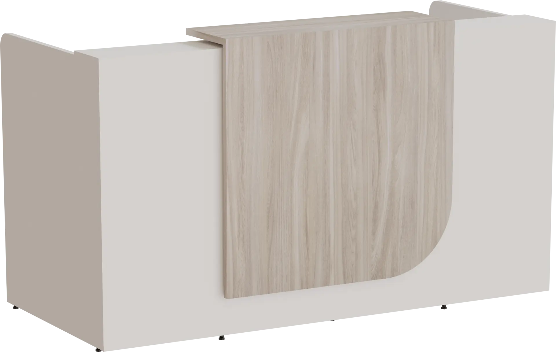 Balcao Recepção Raio Direito Com Pé Central 115.6 x 250 x 90 cm